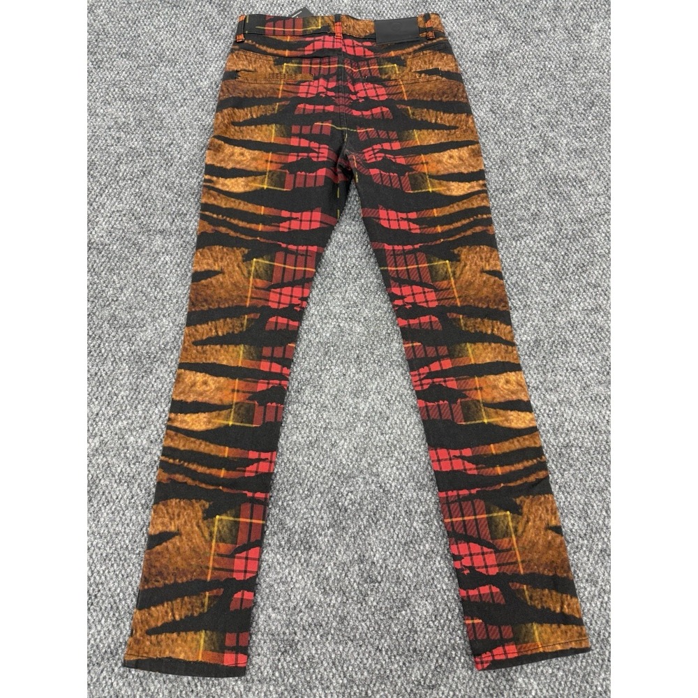 Alexander McQueen Size 26 Skinny Jeans Pants High Rise Tiger Check Tartan MCQ - Picture 10 of 16
